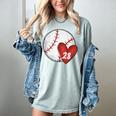 Custom Baseball Mom Number 28 Heart For Mom Mommy Women's Comfort Colors T-Shirt Denim