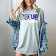 Custom Hustle Tball Tee Ball Womens Baseball Mom Women's Comfort Colors T-Shirt Denim