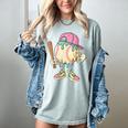 Cute Baseball Ice Cream Drip For Girls & Boys 2 Sides Women's Comfort Colors T-Shirt Denim Cute Baseball Ice Cream Drip For Girls & Boys 2 Sides Women's Comfort Colors T-Shirt Denim