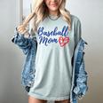 Cute Baseball Mom Heart Matching Mama Mother's Day Women's Women's Comfort Colors T-Shirt Denim