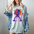 Drip Skeleton Batting Baseball Halloween Women's Comfort Colors T-Shirt Denim