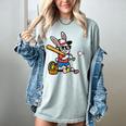 Easter Bunny Baseball Player Batter Rabbit Boys Kids Men Women's Comfort Colors T-Shirt Denim Easter Bunny Baseball Player Batter Rabbit Boys Kids Men Women's Comfort Colors T-Shirt Denim