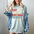 Eat Sleep Baseball Repeat Bat Ball Player Fan Women's Comfort Colors T-Shirt Denim Eat Sleep Baseball Repeat Bat Ball Player Fan Women's Comfort Colors T-Shirt Denim