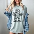 Frog Basketbal Men Women Grumpy Frog Playing Baseball Women's Comfort Colors T-Shirt Denim