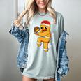 Gingerbread Man Baseball Christmas Women's Comfort Colors T-Shirt Denim Gingerbread Man Baseball Christmas Women's Comfort Colors T-Shirt Denim