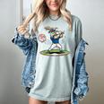 Goat Baseball Player With Bat And Ball Drip Animal Sports Women's Comfort Colors T-Shirt Denim