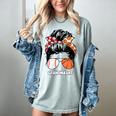 Grandma Life Basketball And Baseball Mom Funny Women's Comfort Colors T-Shirt Denim