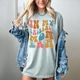 Groovy In My Baseball Mom Era Softball Game Day Women's Comfort Colors T-Shirt Denim