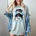 Guatemala Baseball Mom Messy Bun Women's Comfort Colors T-Shirt Denim