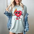 Heart Play Baseball Valentine's Day Teens Boys Girls Kids Women's Comfort Colors T-Shirt Denim Heart Play Baseball Valentine's Day Teens Boys Girls Kids Women's Comfort Colors T-Shirt Denim