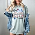 Hey Batter Batter Swing Graphic For Baseball Moms Women's Comfort Colors T-Shirt Denim Hey Batter Batter Swing Graphic For Baseball Moms Women's Comfort Colors T-Shirt Denim