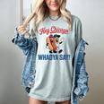 Hey Chicago Whadya Say Baseball Hot Dog Women's Comfort Colors T-Shirt Denim Hey Chicago Whadya Say Baseball Hot Dog Women's Comfort Colors T-Shirt Denim