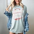 Hit Hard Run Fast Turn Left Baseball Fan Red Graphic Women's Comfort Colors T-Shirt Denim Hit Hard Run Fast Turn Left Baseball Fan Red Graphic Women's Comfort Colors T-Shirt Denim