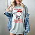 Hit Hard Run Fast Turn Left Baseball Player Premium Tri-Blend Women's Comfort Colors T-Shirt Denim Hit Hard Run Fast Turn Left Baseball Player Premium Tri-Blend Women's Comfort Colors T-Shirt Denim