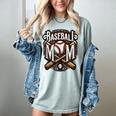 Home Run Baseball Mom Women's Comfort Colors T-Shirt Denim