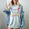 HUGvyn 100 Drippy Days Of School Baseball Ice Cream 100 Days Women's Comfort Colors T-Shirt Denim HUGvyn 100 Drippy Days Of School Baseball Ice Cream 100 Days Women's Comfort Colors T-Shirt Denim