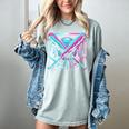 Ice Cream Baseball Drip Home Plate Bats Cool For Boys Youth Women's Comfort Colors T-Shirt Denim Ice Cream Baseball Drip Home Plate Bats Cool For Boys Youth Women's Comfort Colors T-Shirt Denim