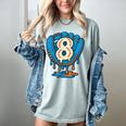 Ice Cream Baseball Glove 8th Birthday Edition Women's Comfort Colors T-Shirt Denim Ice Cream Baseball Glove 8th Birthday Edition Women's Comfort Colors T-Shirt Denim