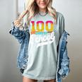 Ice Cream Drip 100 Days Of School Baseball Boys 100th Day Women's Comfort Colors T-Shirt Denim
