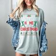 I’Ll Be Home For Christmas Baseball Ugly Sweater Art Women's Comfort Colors T-Shirt Denim