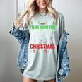 I'Ll Be Home For Christmas Baseball Xmas Women's Comfort Colors T-Shirt Denim