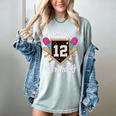 It's My 12th Birthday Baseball Fan Celebration Women's Comfort Colors T-Shirt Denim