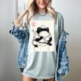 Japanese Grumpy Frog Baseball Player Baseball Women's Comfort Colors T-Shirt Denim