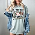 I Just Hit 100 Days Of School Camo Baseball 100 Days Smarter Women's Comfort Colors T-Shirt Denim