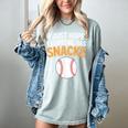 I Just Hope Everyone Has Snacks Baseball Game Day Fan Women's Comfort Colors T-Shirt Denim I Just Hope Everyone Has Snacks Baseball Game Day Fan Women's Comfort Colors T-Shirt Denim