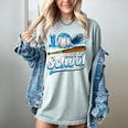 Kid 100 Days Of School Drip Baseball Ice Cream 100th Day Boy Women's Comfort Colors T-Shirt Denim