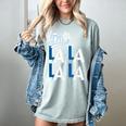 LA Baseball Fan Christmas FA La La Holiday Blue Theme Women's Comfort Colors T-Shirt Denim LA Baseball Fan Christmas FA La La Holiday Blue Theme Women's Comfort Colors T-Shirt Denim