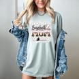 Leopard Baseball Mom Mama Mommy Bleached Women's Comfort Colors T-Shirt Denim Leopard Baseball Mom Mama Mommy Bleached Women's Comfort Colors T-Shirt Denim