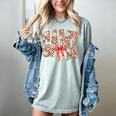 Leopard Checkered Game Day Baseball Coquette Bow Women Girls Women's Comfort Colors T-Shirt Denim Leopard Checkered Game Day Baseball Coquette Bow Women Girls Women's Comfort Colors T-Shirt Denim