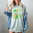Leprechaun Playing Baseball Happy St Patricks Day Men Boys Women's Comfort Colors T-Shirt Denim