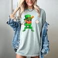 Leprechaun Playing Baseball St Patricks Day Sport Boys Women's Comfort Colors T-Shirt Denim