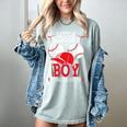 Little Slugger Boy Coming Soon Baby Announcement Baseball Women's Comfort Colors T-Shirt Denim