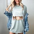 Loud And Proud Baseball Mom Messy Bun 2024 Women's Comfort Colors T-Shirt Denim