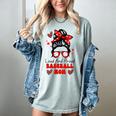 Loud And Proud Baseball Mom Messy Bun Leopard Mother Day Women's Comfort Colors T-Shirt Denim
