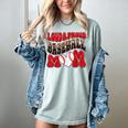 Loud Proud Baseball Mom Red Team Leopard Baseball Mom Squad Women's Comfort Colors T-Shirt Denim