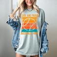 Loud And Proud Baseball Mom Vibrant Colorful Stripe Women's Comfort Colors T-Shirt Denim