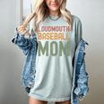 Loudmouth Baseball Mom Sports Cute Text Premium Women's Comfort Colors T-Shirt Denim