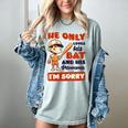 Loves Bat And His Momma Baseball Mom Women's Comfort Colors T-Shirt Denim Loves Bat And His Momma Baseball Mom Women's Comfort Colors T-Shirt Denim