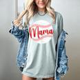 Mama Baseball Mom Women's Comfort Colors T-Shirt Denim