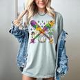 Mardi Gras Baseball Drip Shirt Cool Dripping Baseball Drip Women's Comfort Colors T-Shirt Denim Mardi Gras Baseball Drip Shirt Cool Dripping Baseball Drip Women's Comfort Colors T-Shirt Denim