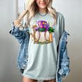 Mardi Gras Baseball Jester Hat Fleur De Lis Boys Girls Kids Women's Comfort Colors T-Shirt Denim
