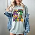 Mardi Gras Six Seven Baseball Drip Number 6 7 Meme Women's Comfort Colors T-Shirt Denim