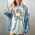 Melted Ice-Cream Baseball Mascot Pastel Pop Women's Comfort Colors T-Shirt Denim Melted Ice-Cream Baseball Mascot Pastel Pop Women's Comfort Colors T-Shirt Denim