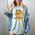 Melting Baseball Mascot Slugger Bat Cap Cartoon Women's Comfort Colors T-Shirt Denim Melting Baseball Mascot Slugger Bat Cap Cartoon Women's Comfort Colors T-Shirt Denim