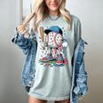 Melting Slime Sprinkle Baseball Mascot With Bat Women's Comfort Colors T-Shirt Denim Melting Slime Sprinkle Baseball Mascot With Bat Women's Comfort Colors T-Shirt Denim