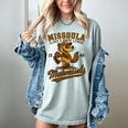 Missoula Mudweasels Retro Minor League Baseball Women's Comfort Colors T-Shirt Denim